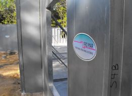 Panel showing end mark at corner