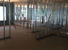 Interior walls, view towards garage